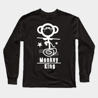 Monkey King - White Long Sleeve T-Shirt